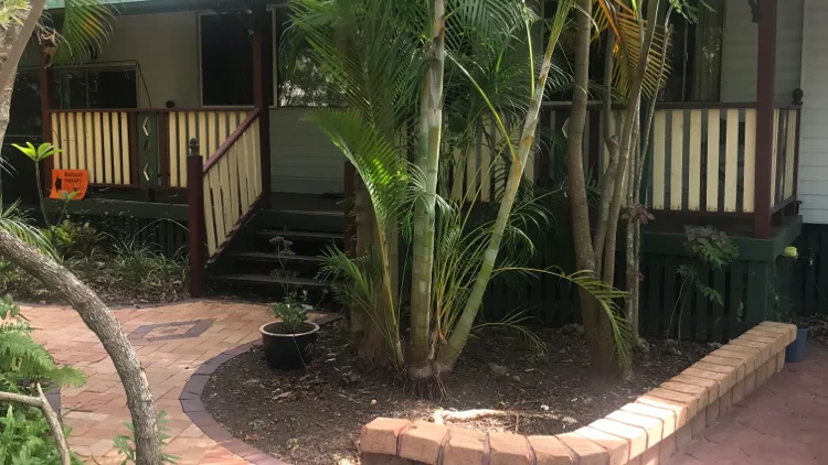 Front entrance and garden path at the Aussie Massage Therapy home studio in Rochedale South